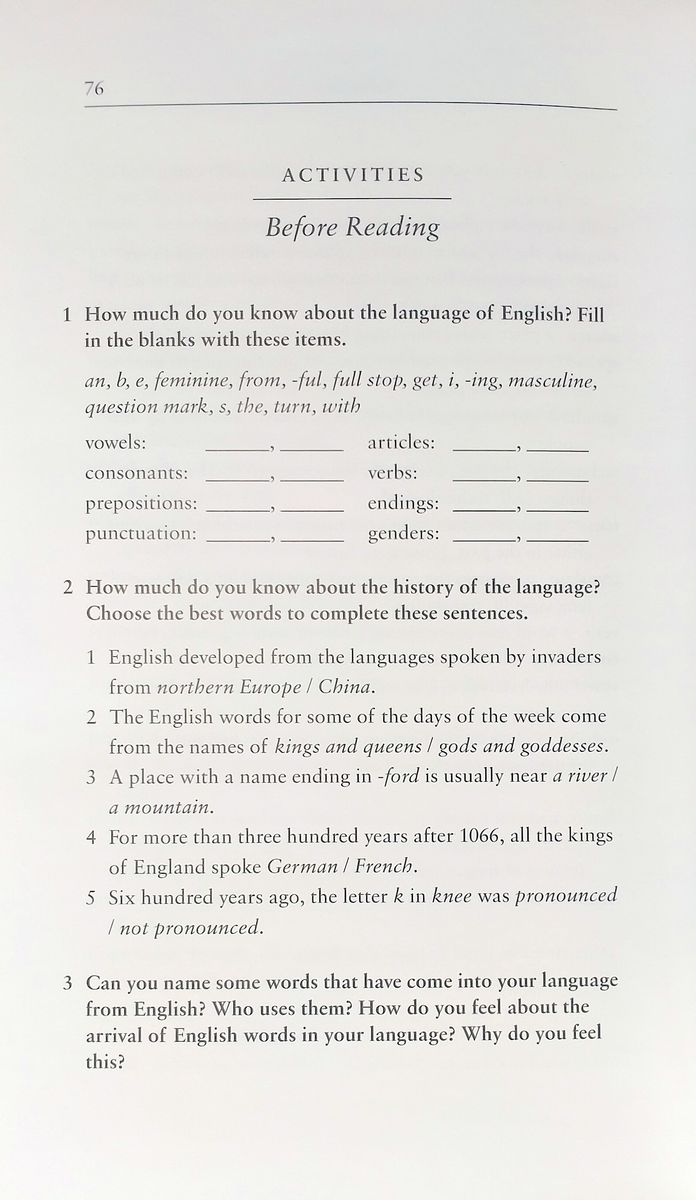 Oxford Bookworms Factfiles 4 The History of the English Language