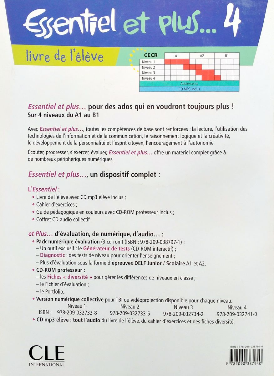 Essentiel et plus 4 Livre + CD audio
