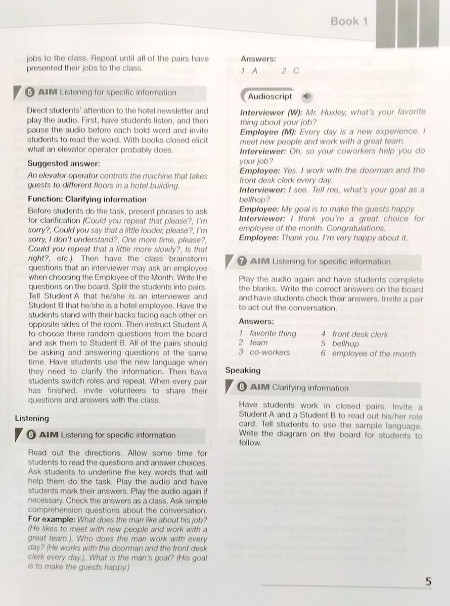 Career Paths Hotels and Catering Teacher's Guide
