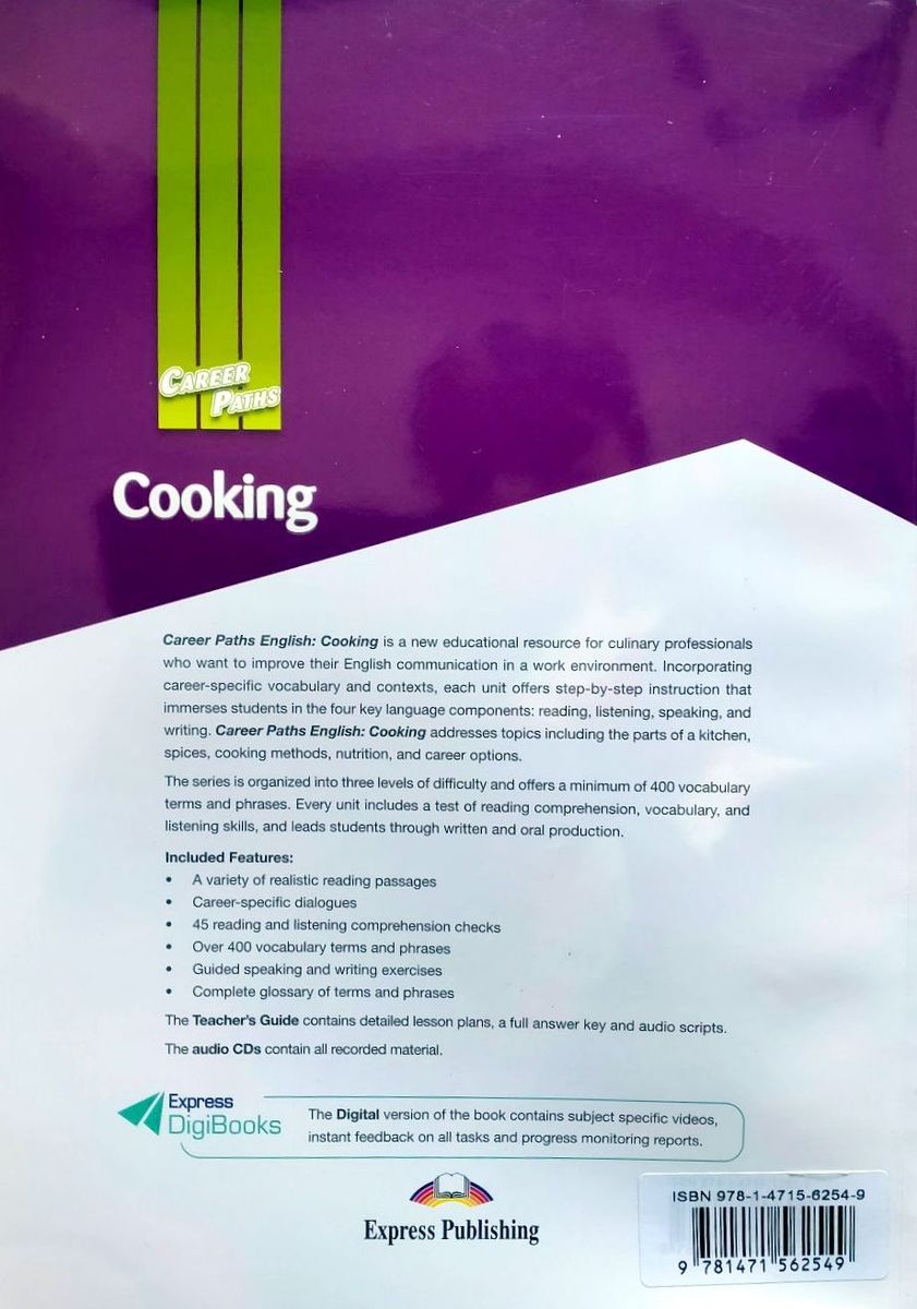 Career Paths Cooking Teacher's Guide, Student's Book with Digibook and Online Audio