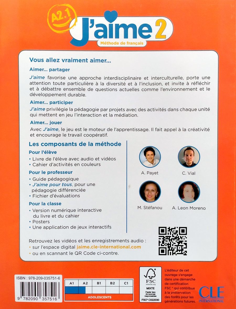 J'aime 2 A2.1 Livre de l'eleve