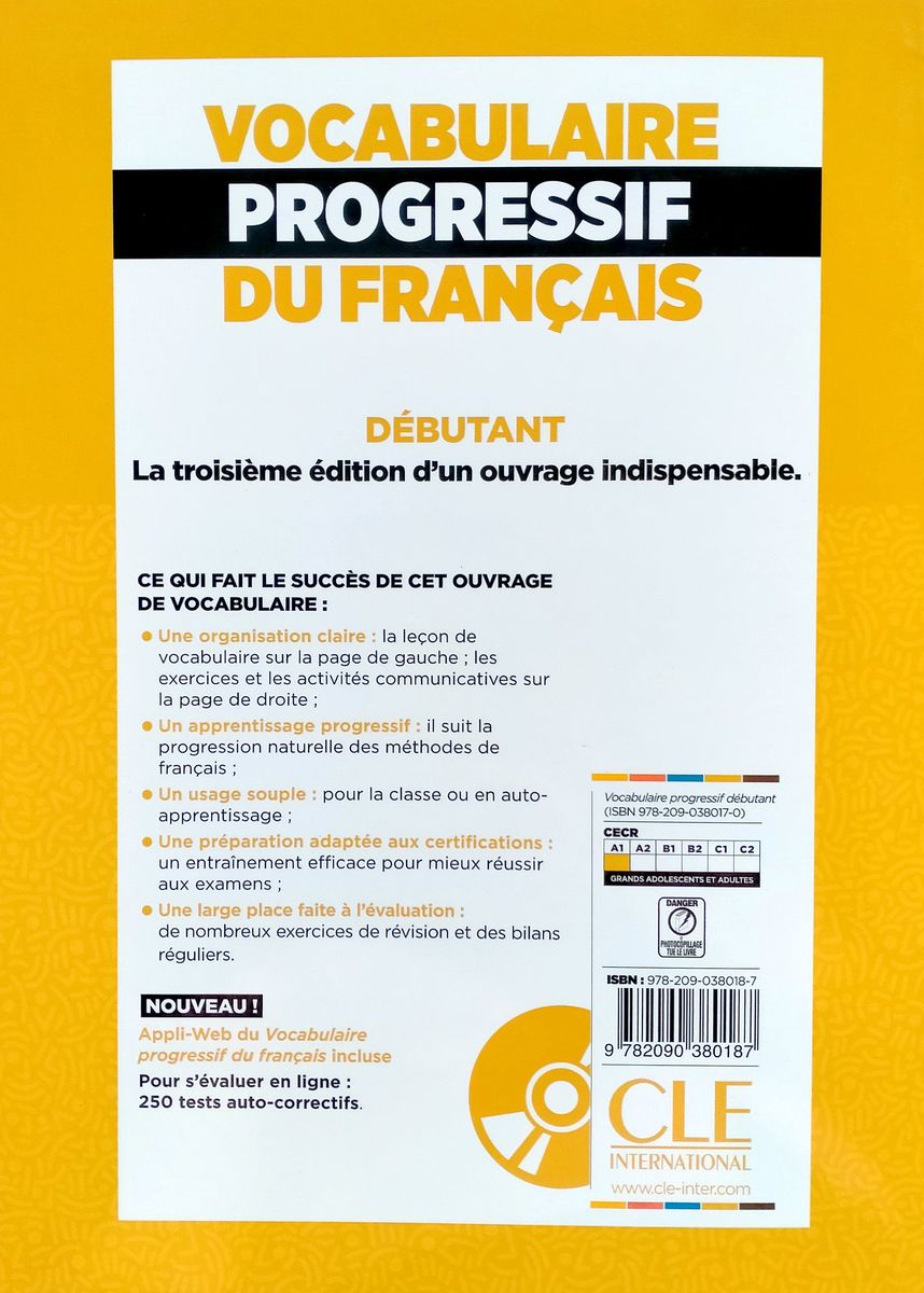 Vocabulaire Progressif du Francais 3eme edition Debutant A1 Corriges (ответы)