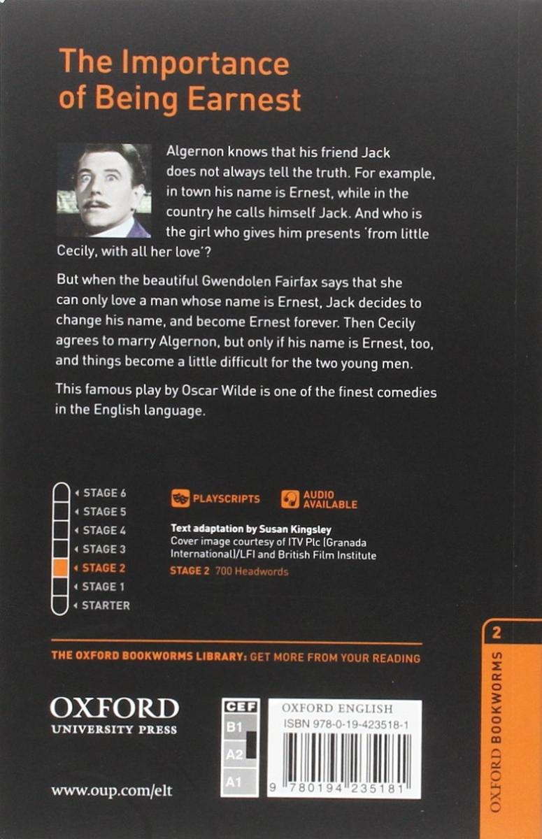 Oxford Bookworms Playscripts 2 The Importance of Being Earnest with Audio Download (access card inside)
