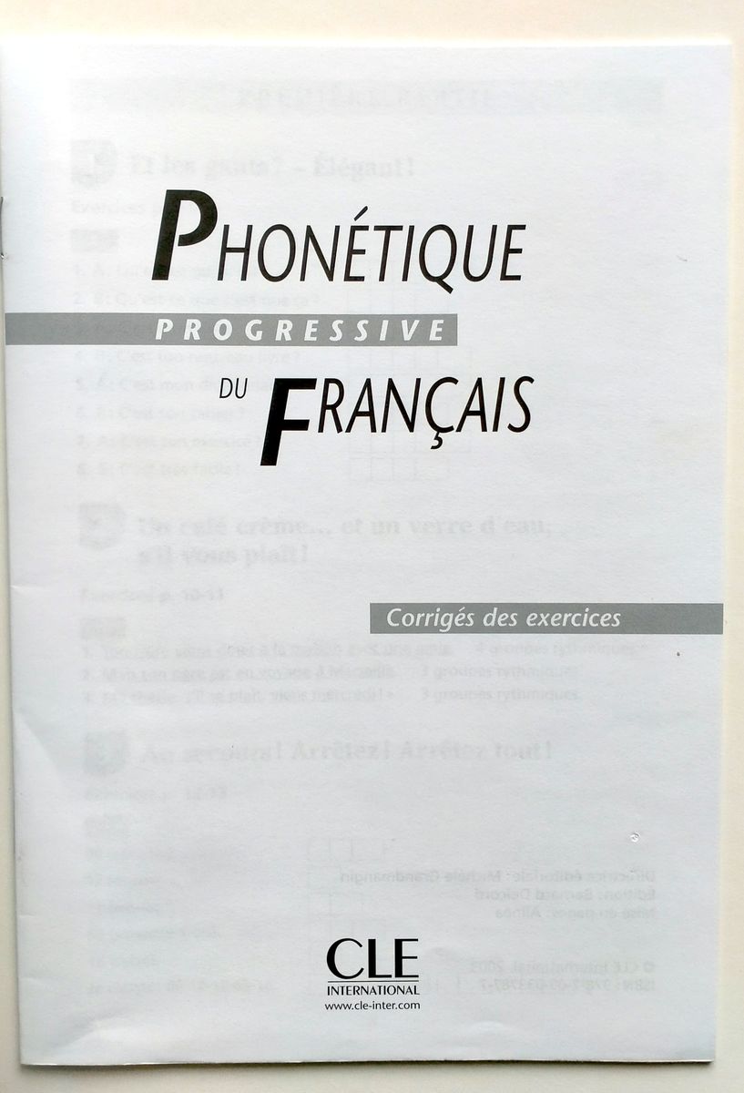 Phonetique Progressive du Francais Debutant Livre