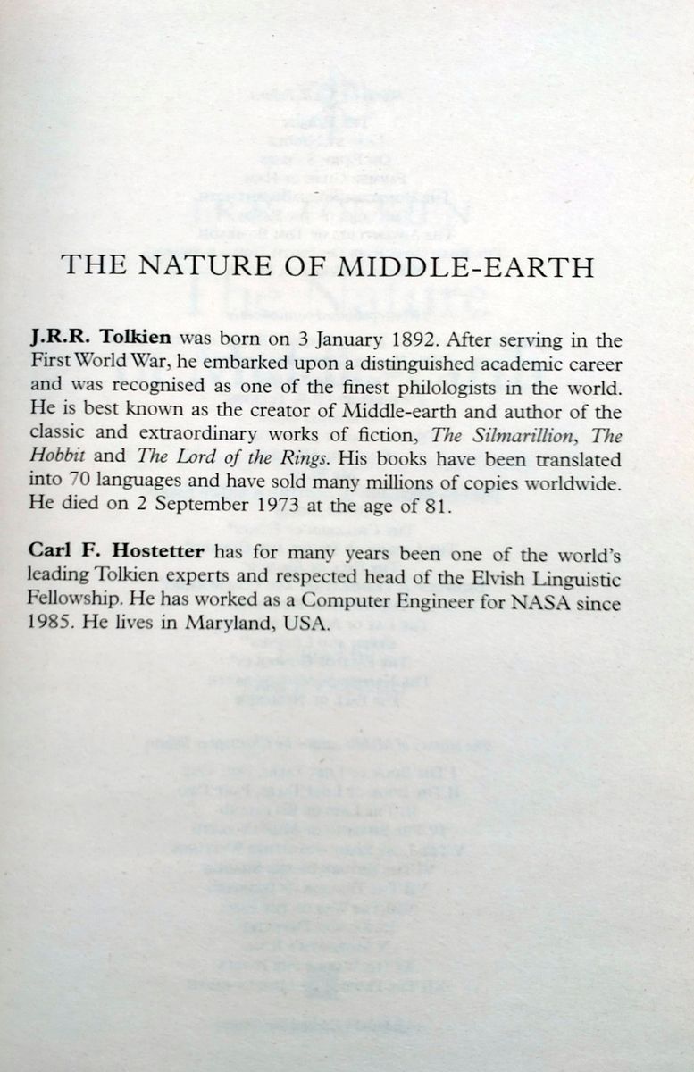 The Nature of Middle-earth