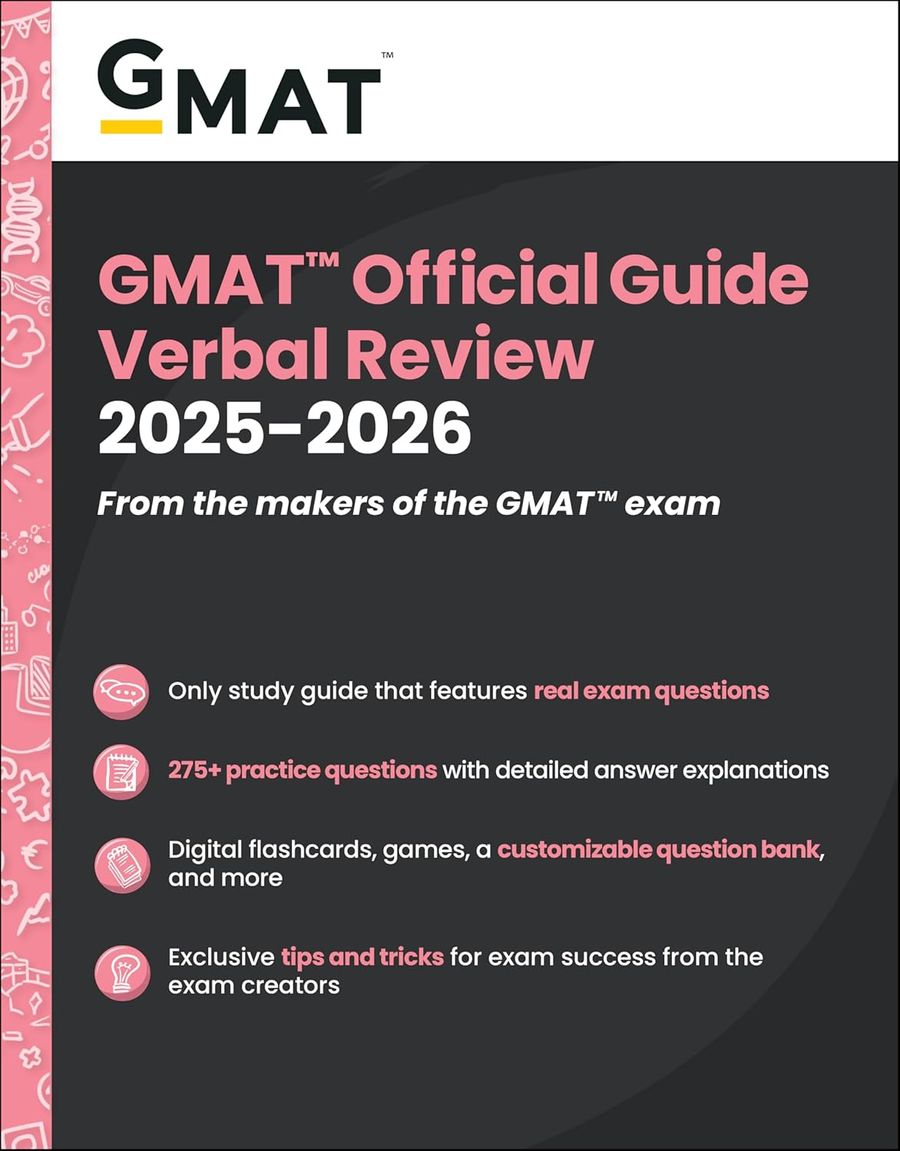 GMAT Official Guide Verbal Review 2025-2026 Book + Online Question Bank