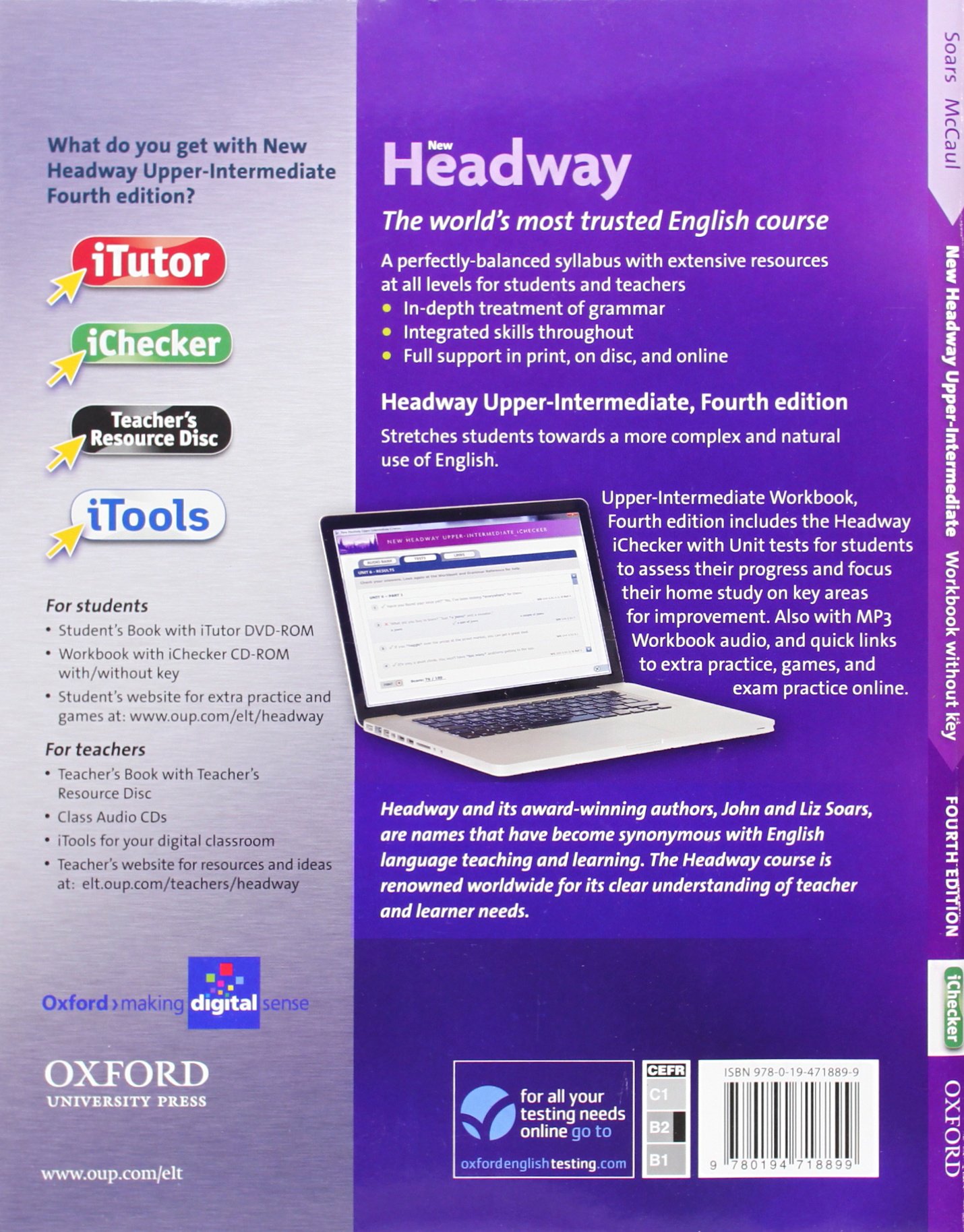 New Headway (4th edition) Upper-Intermediate Workbook and iChecker without Key