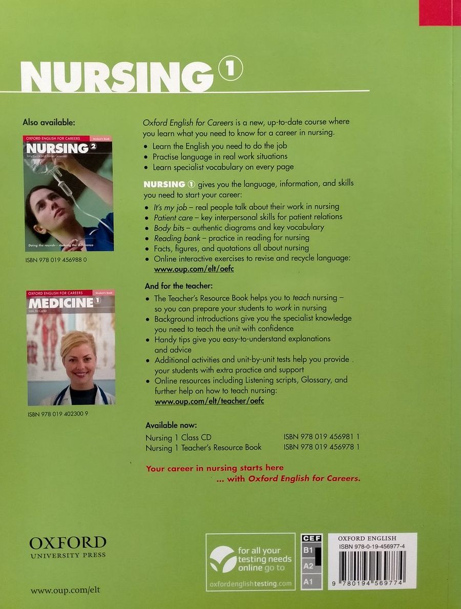Oxford English for Careers Nursing 1 Student's Book