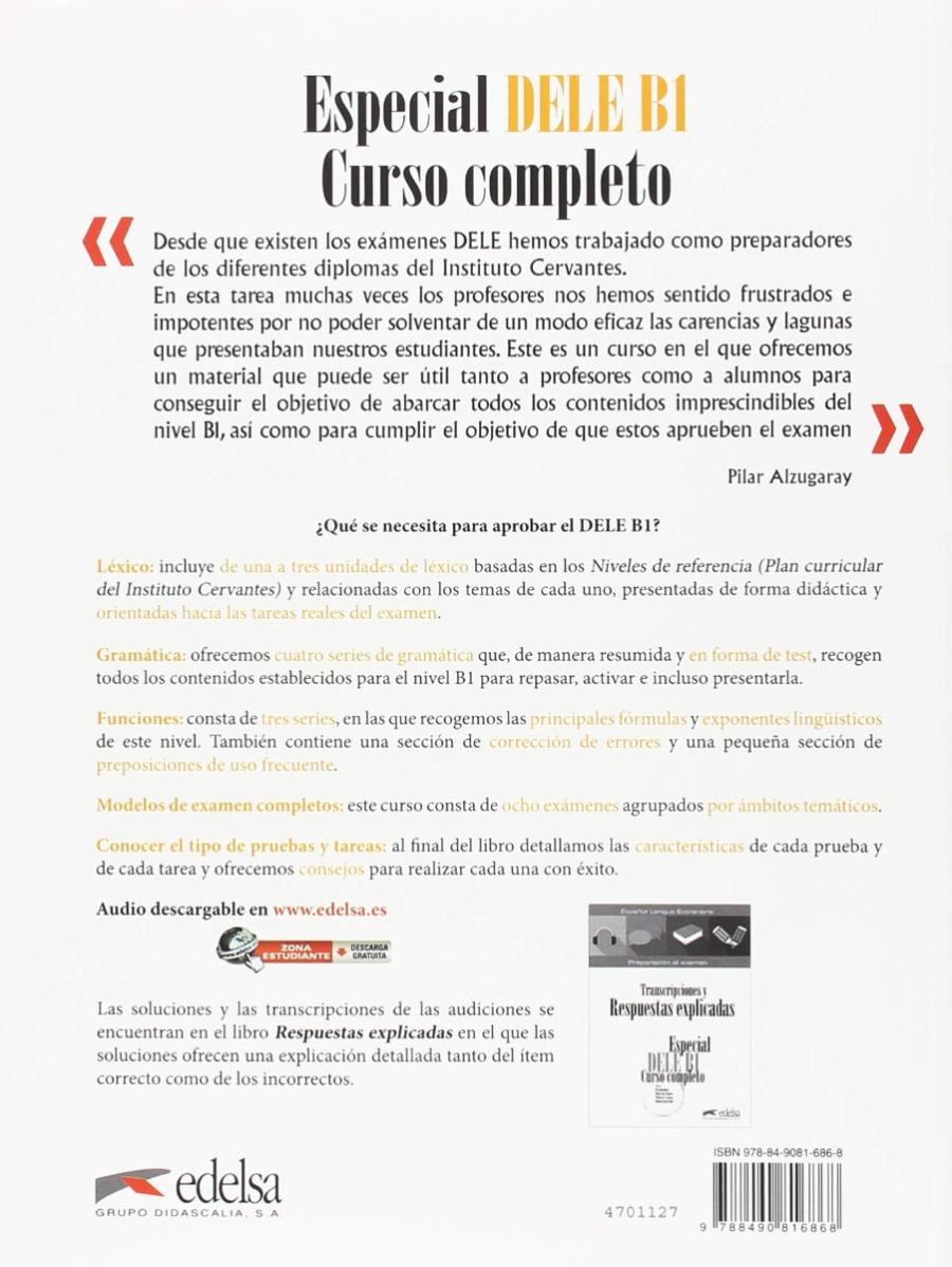 Especial DELE B1 Curso completo libro + audio descargable