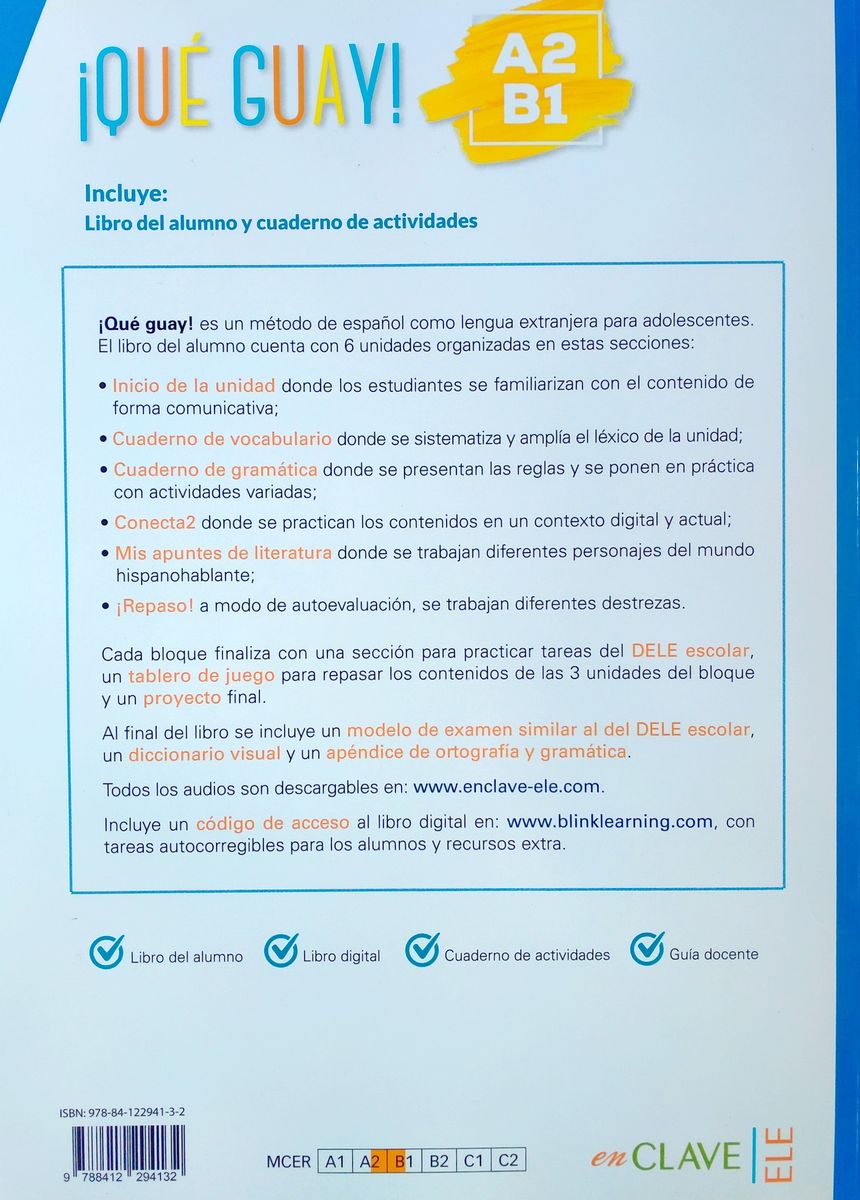 Que guay A2-B1 Libro del alumno + Cuaderno de Actividades + Audio