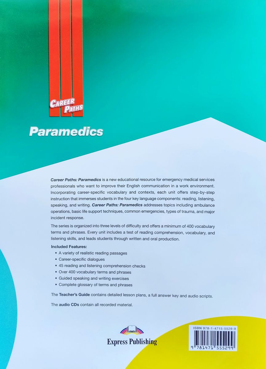 Career Paths Paramedics Teacher's Guide, Student's Book with Digibook and Online Audio