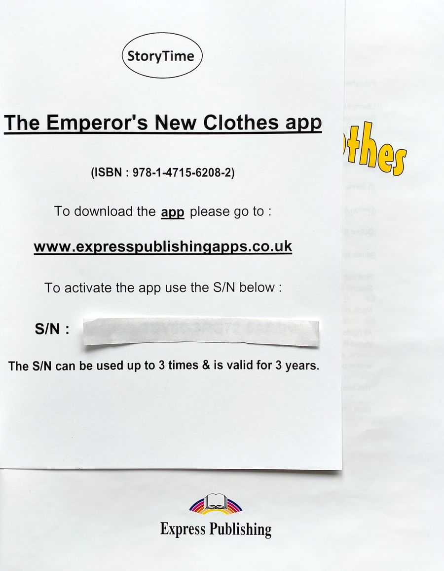 Storytime 3 Hans Christian Andersen The Emperor's New Clothes with Application