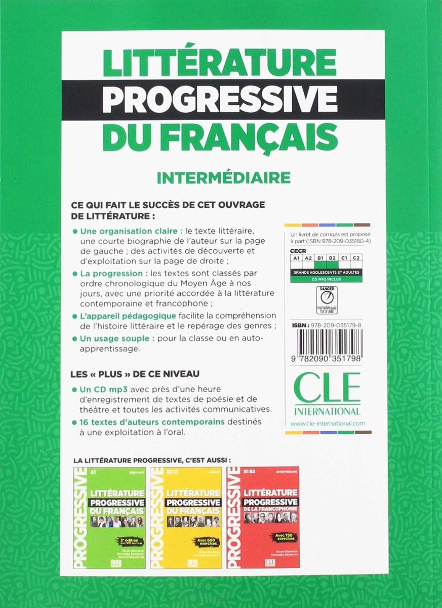 Litterature Progressive du Francais 2eme edition Intermediaire B1-B2 Livre + CD