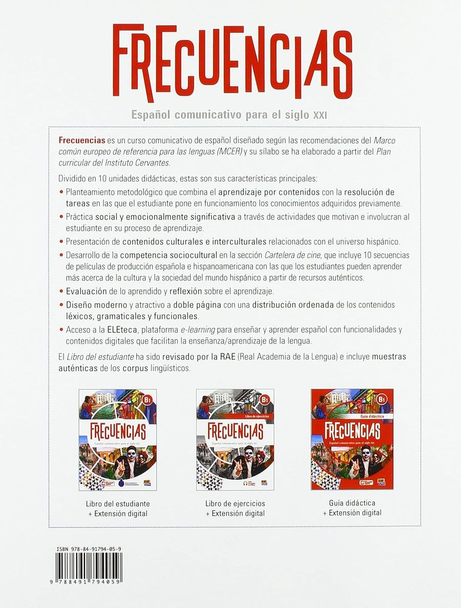 Frecuencias B1 Libro del estudiante + eBook + Extension digital