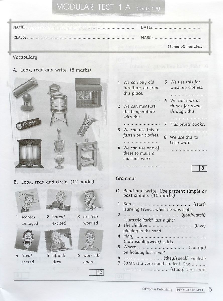 Welcome Plus 6 Test Booklet