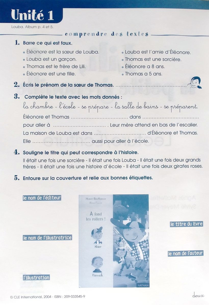 Lili, la petite grenouille 2 Cahier de lecture-ecriture