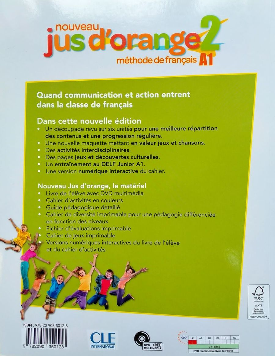Nouveau Jus d'orange 2 A1 Livre de l'eleve + DVD-ROM