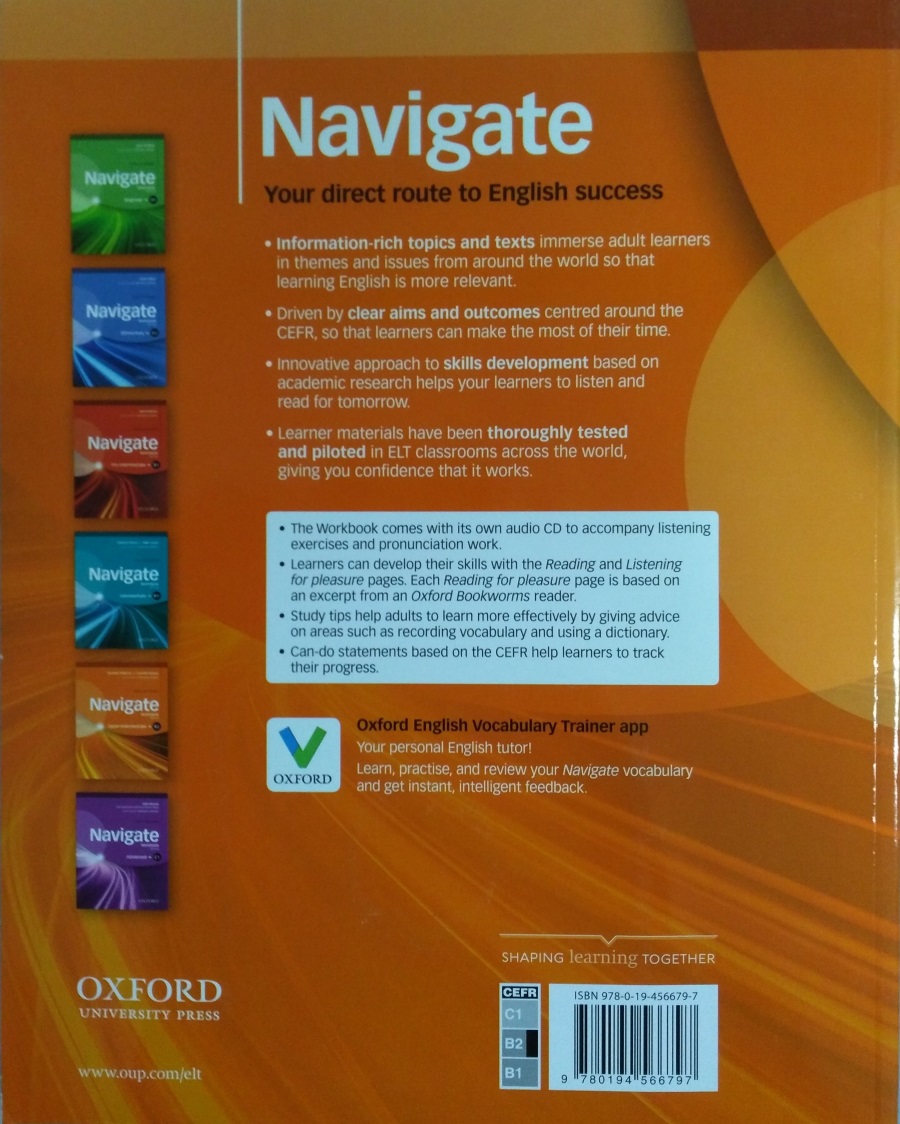 Navigate B2 Upper-Intermediate Workbook with key and Audio CD купить  недорого в интернет-магазине - RELOD | ISBN 9780194566797