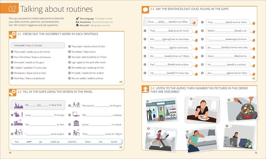 English for Everyone Level 2 Beginner Practice Book with Online Audio