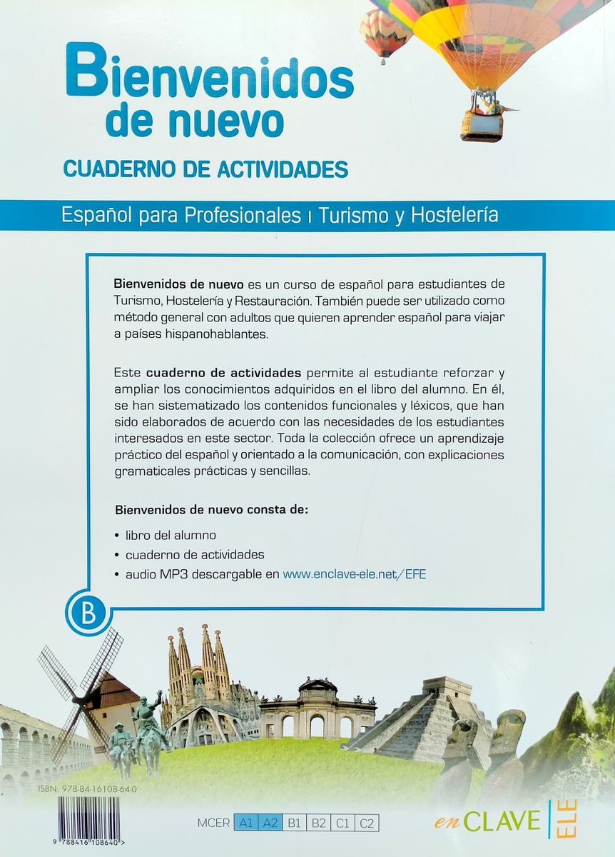 Bienvenidos de nuevo A1-A2 Cuaderno de actividades