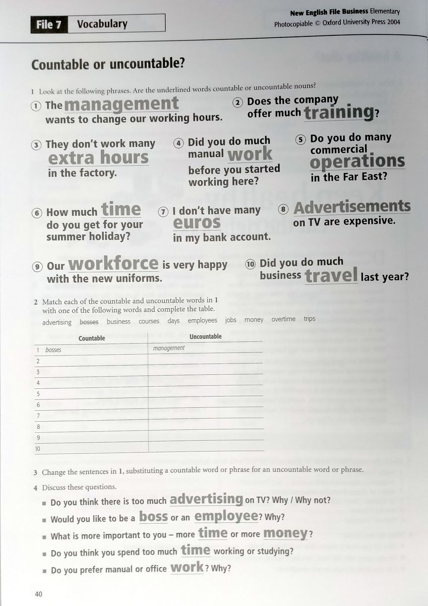 New English  File Elementary Business Resource Book