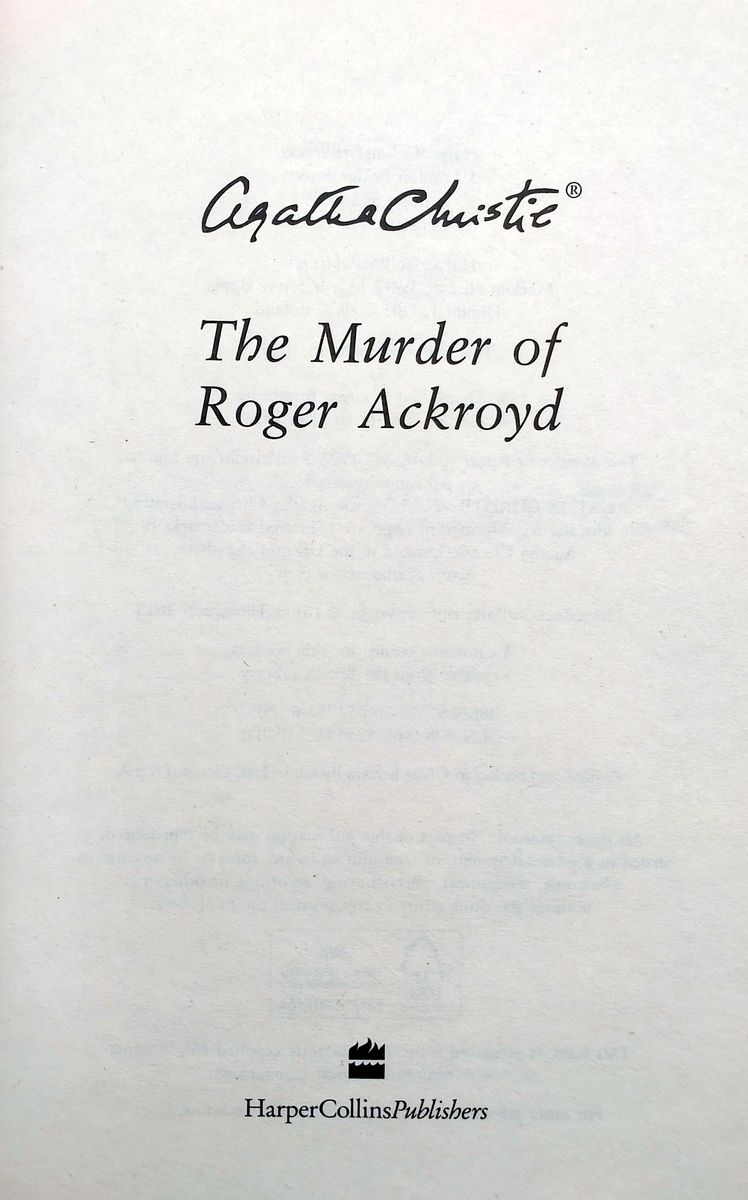 The Murder of Roger Ackroyd