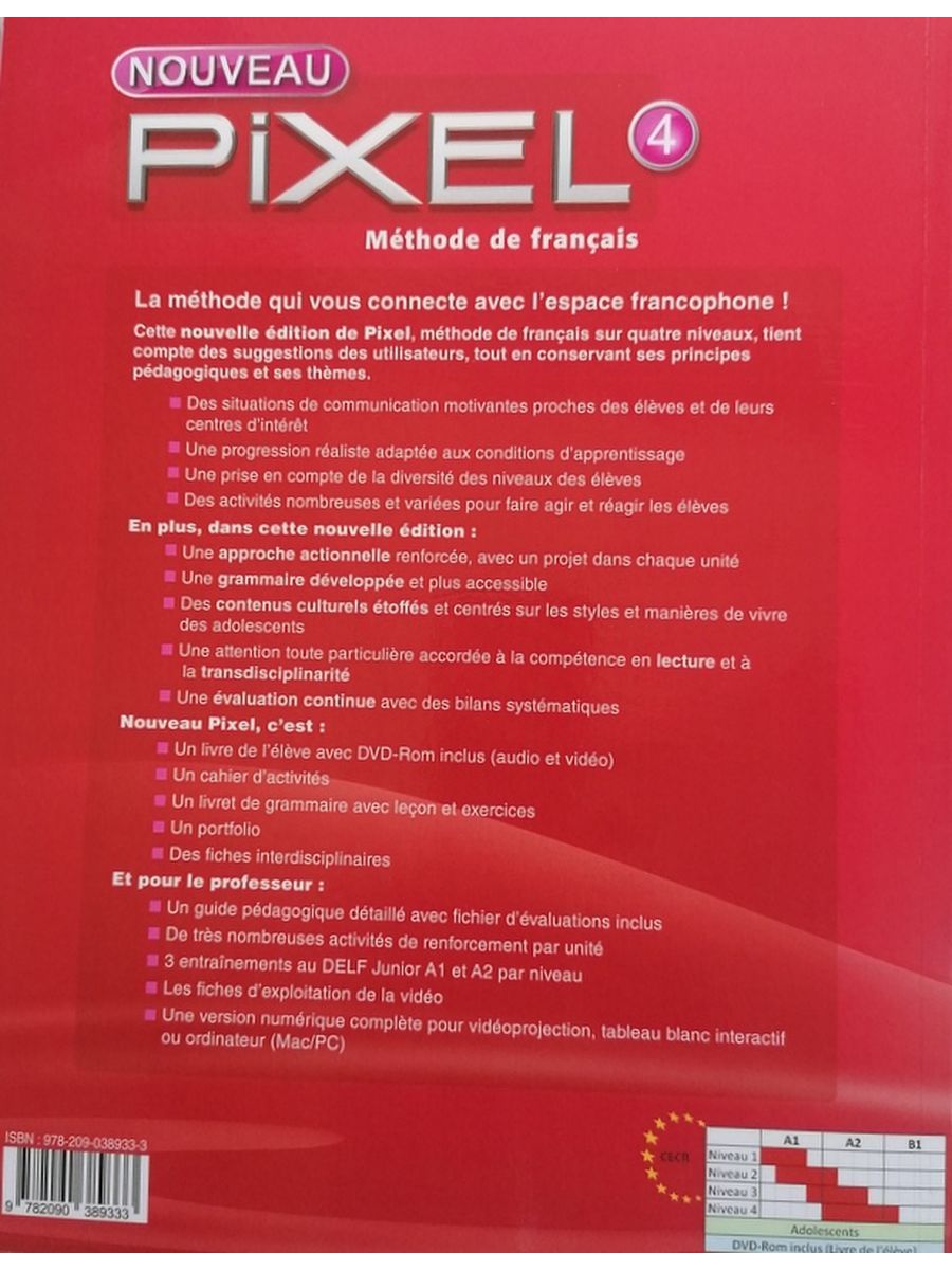 Pixel Nouveau 4 Livre de l'eleve + DVD-ROM