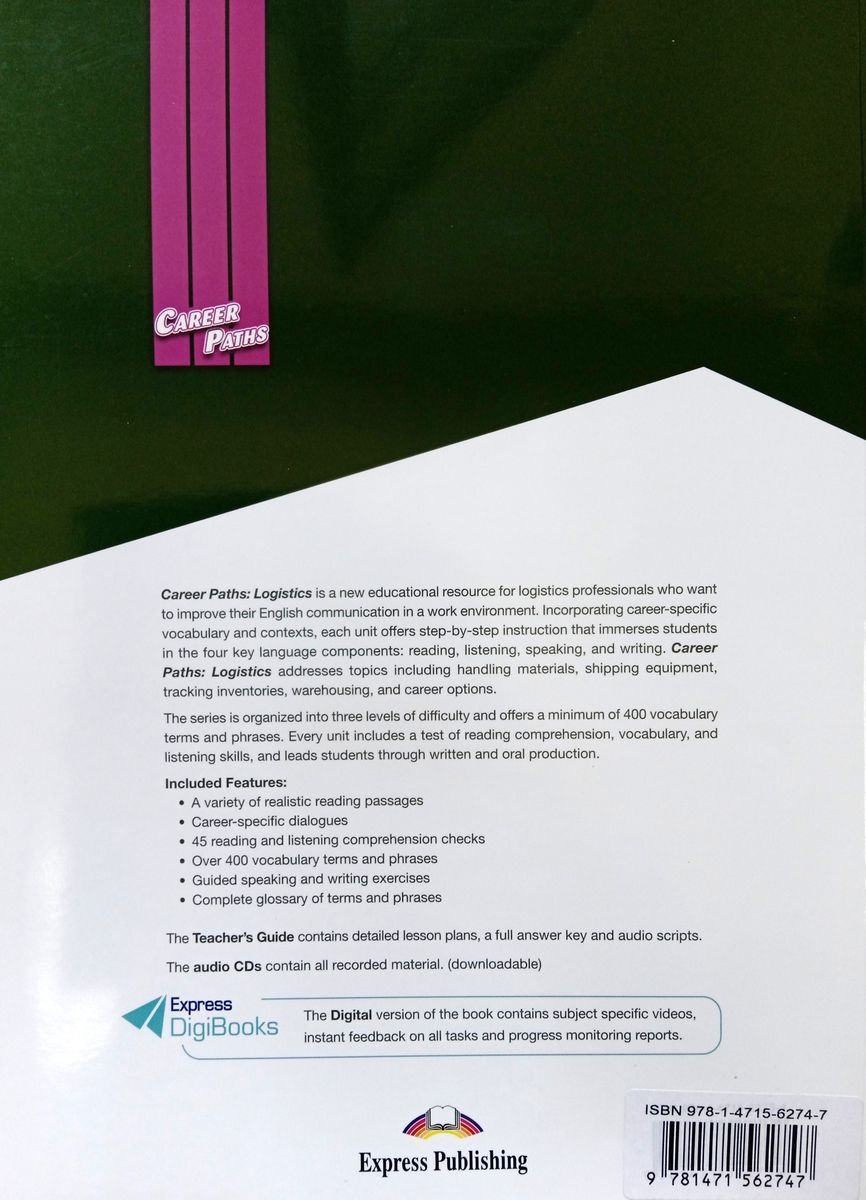 Career Paths Logistics Teacher's Guide, Student's Book with Digibook and Online Audio