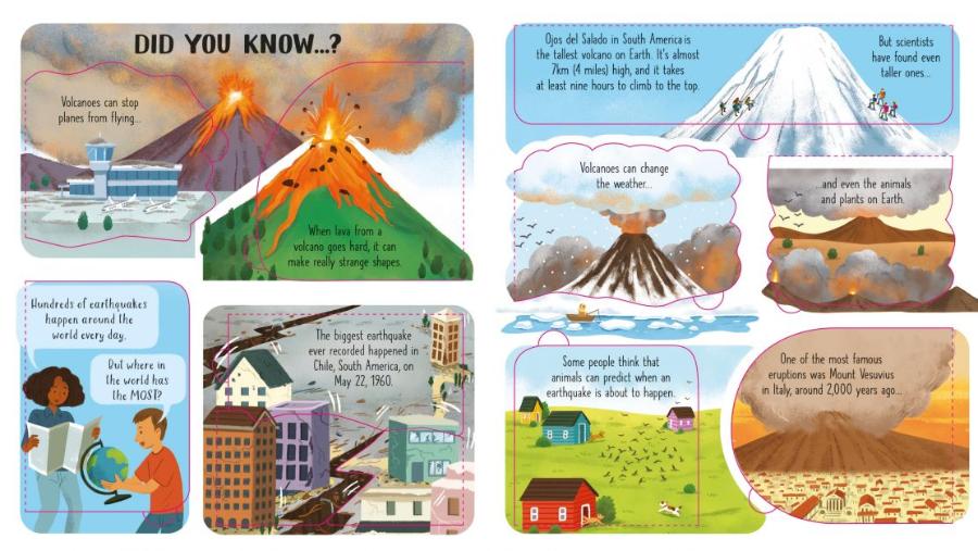 Usborne Lift-the-Flap Look Inside Volcanoes and Earthquakes