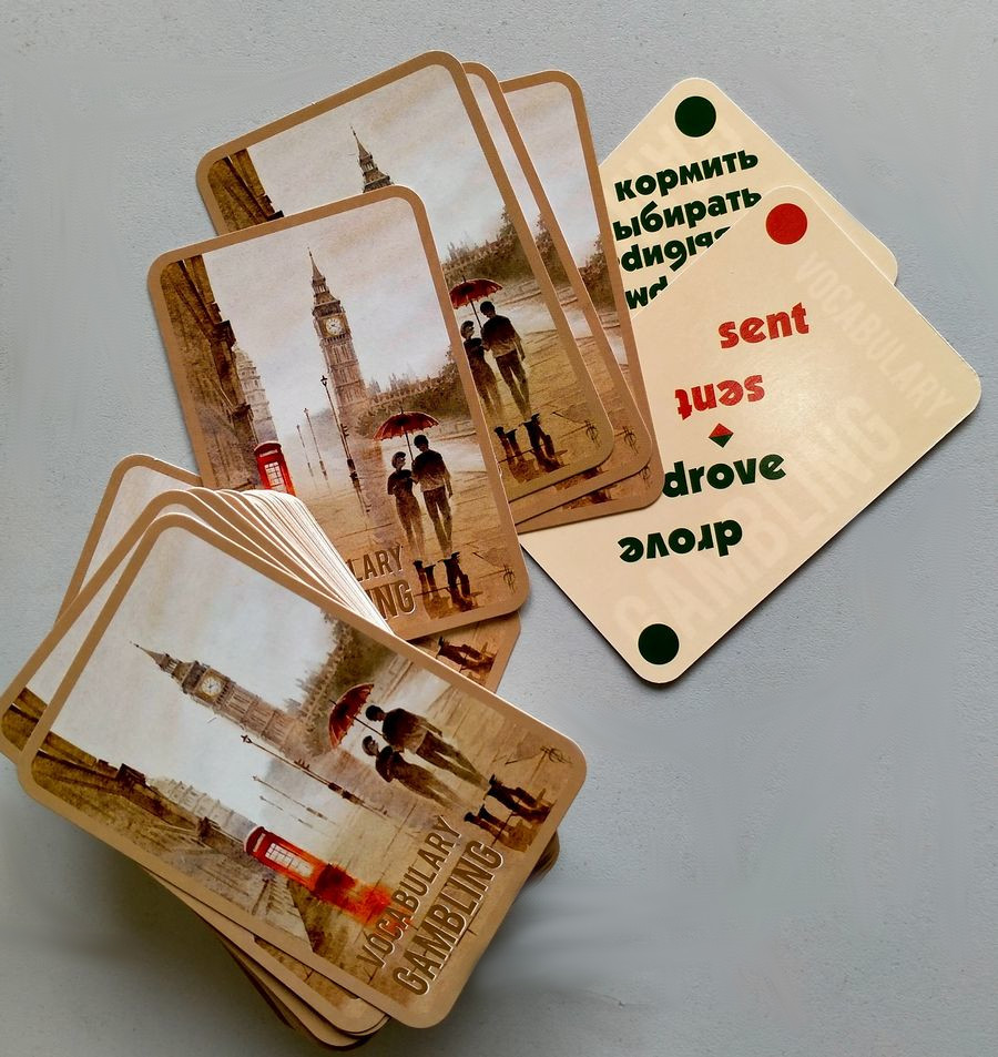 Учебные английские карты Неправильные глаголы Irregular Verbs (Hard)