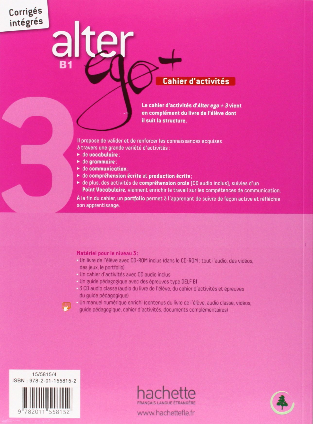 Alter Ego+ B1 Cahier d'activites + CD audio