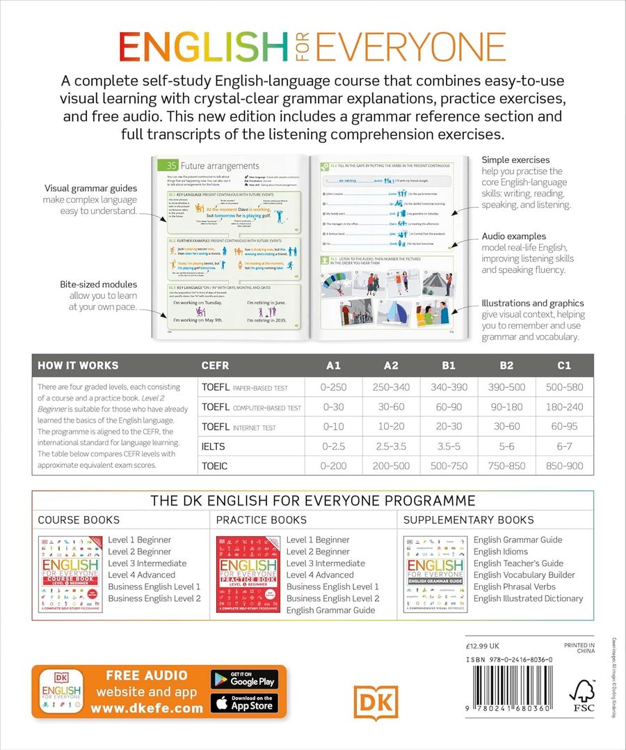 English for Everyone Level 2 Beginner Course Book with Online Audio