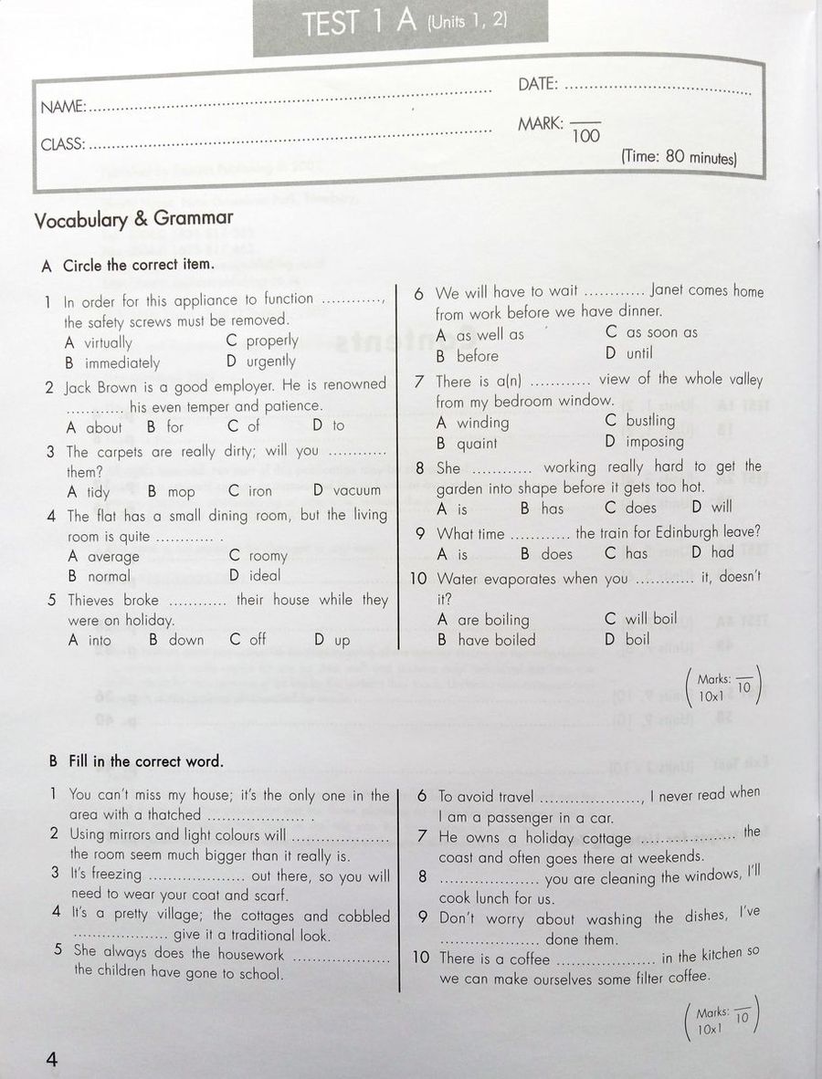 Click On 4 Test Booklet