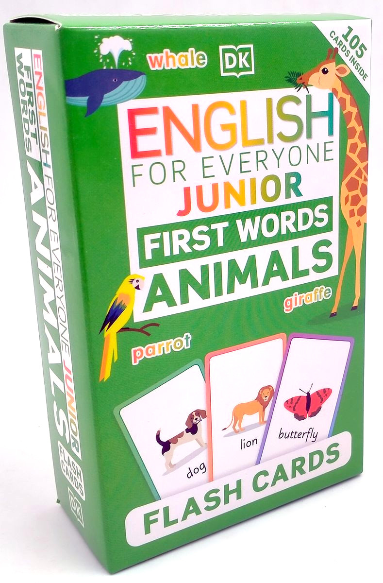 English for Everyone Junior First Words Animals Flash Cards