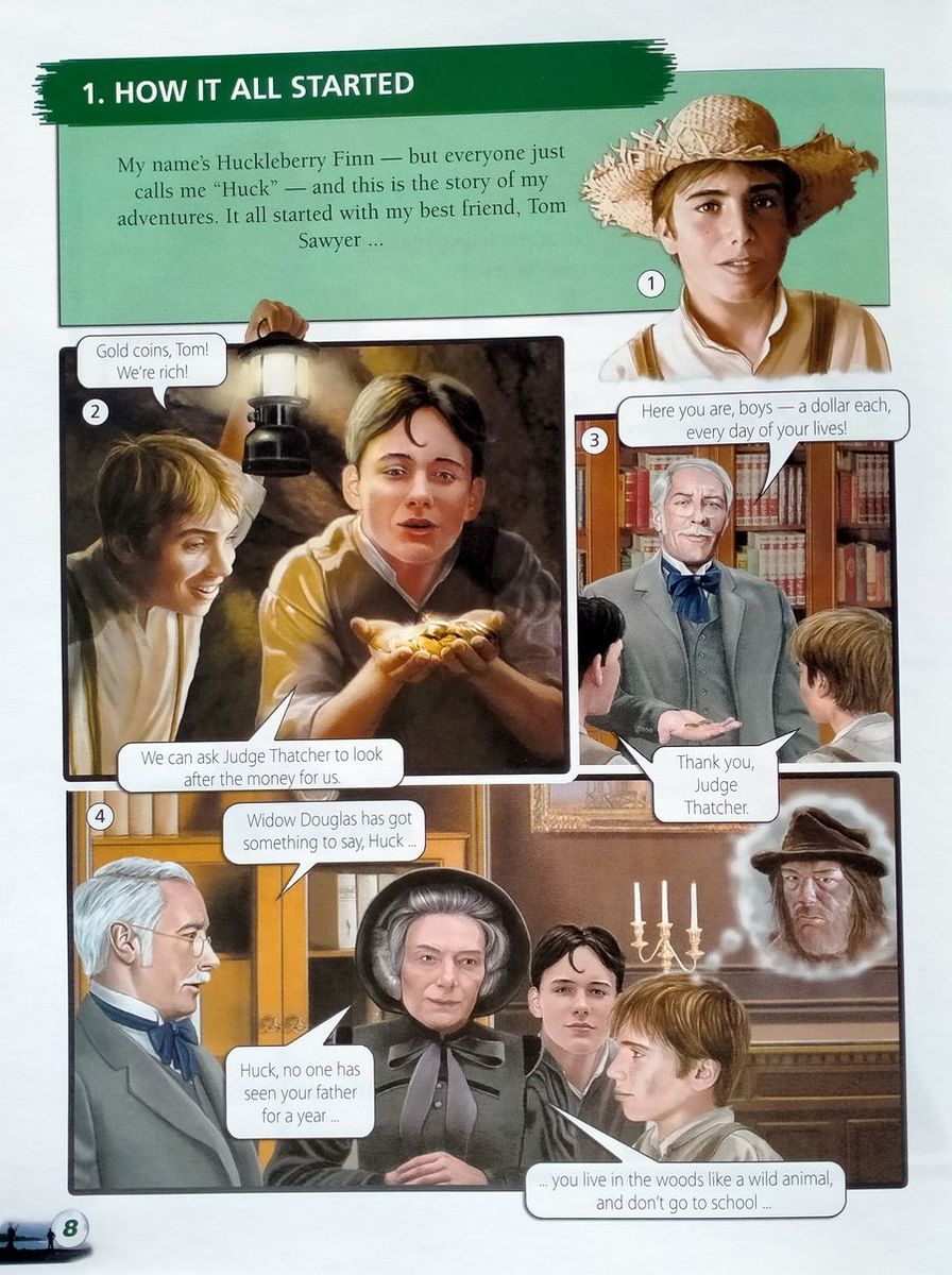 Illustrated Readers 3 The Adventures of Huckleberry Finn with CD