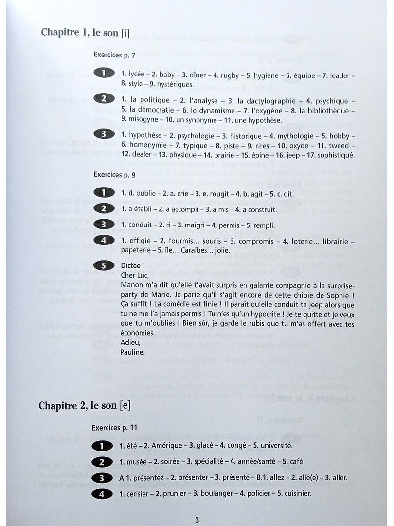 Orthographe Progressive du Francais 3eme edition Intermediaire A2-B1 Corriges (ответы)