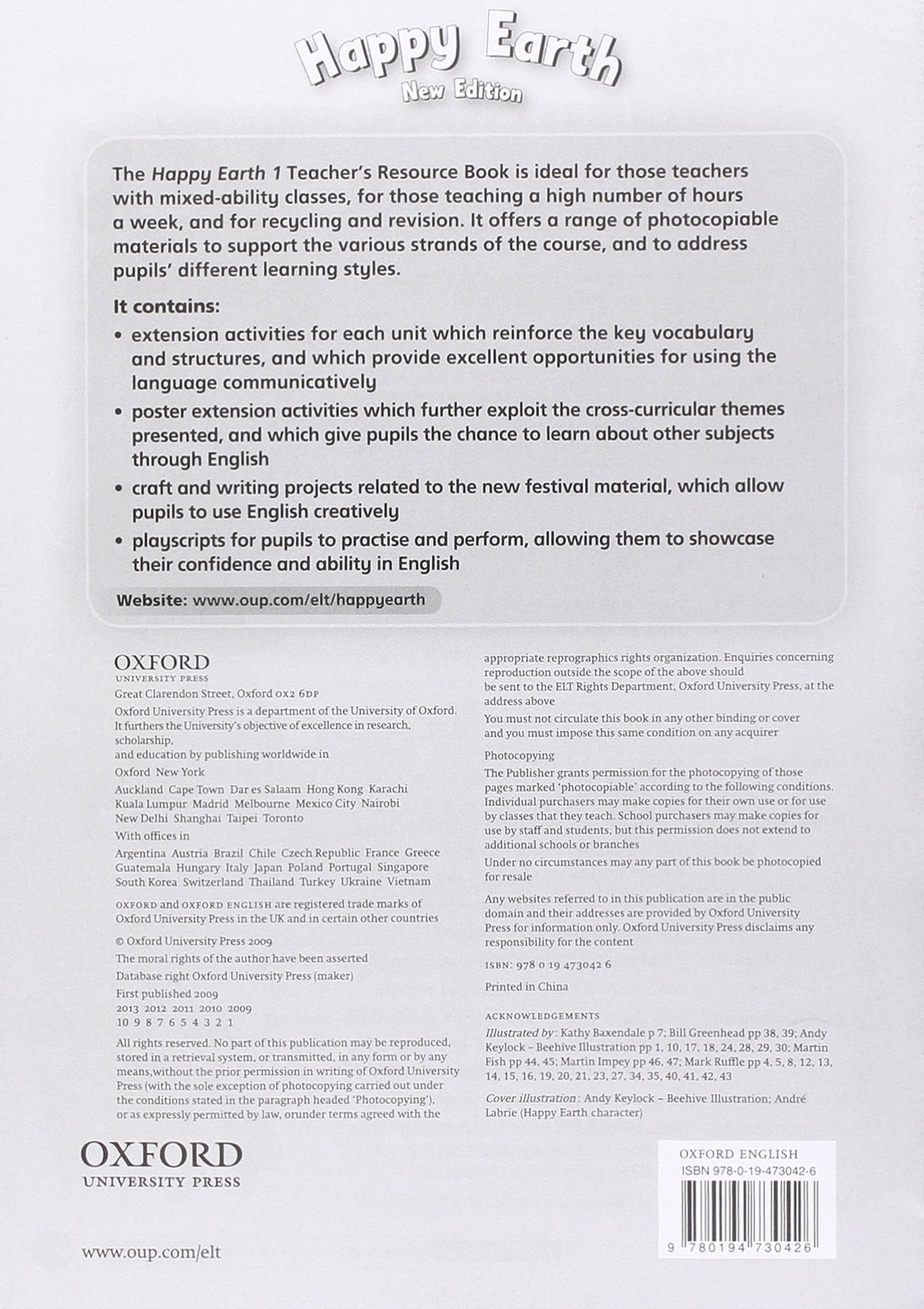 Happy Earth New Edition 1-2 Teacher's Resource Pack