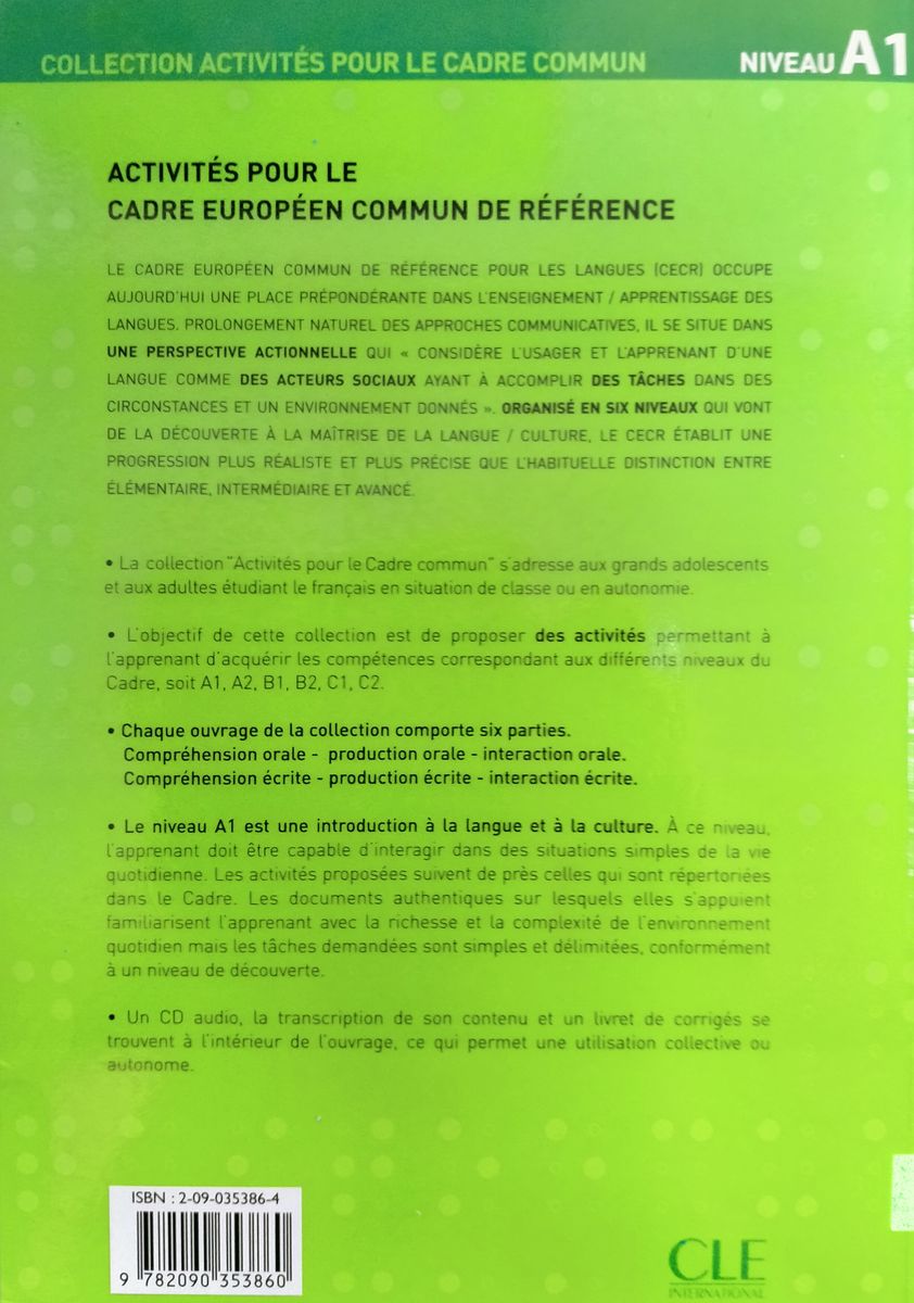 Activites pour le Cadre Commun Niveau A1 Livre de l'eleve + CD
