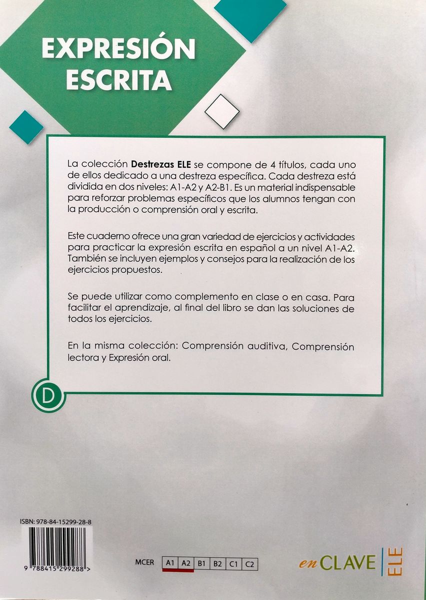 Destrezas ELE A1-A2 Expresion escrita