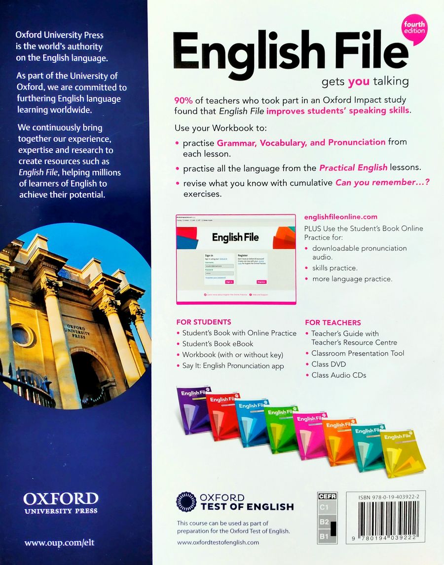 English File (4th edition) Intermediate Plus Workbook without key
