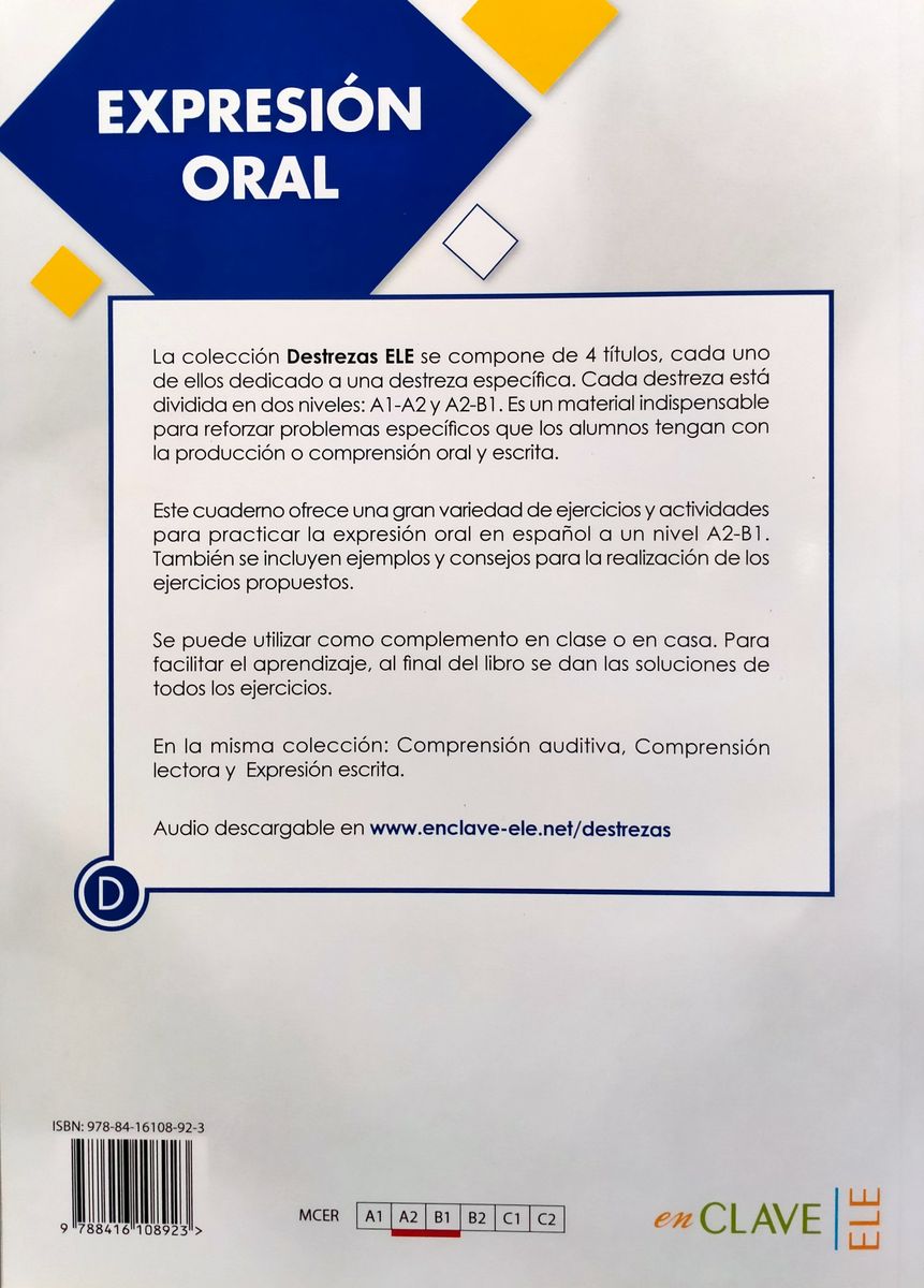 Destrezas ELE A2-B1 Expresion oral + audio descargable