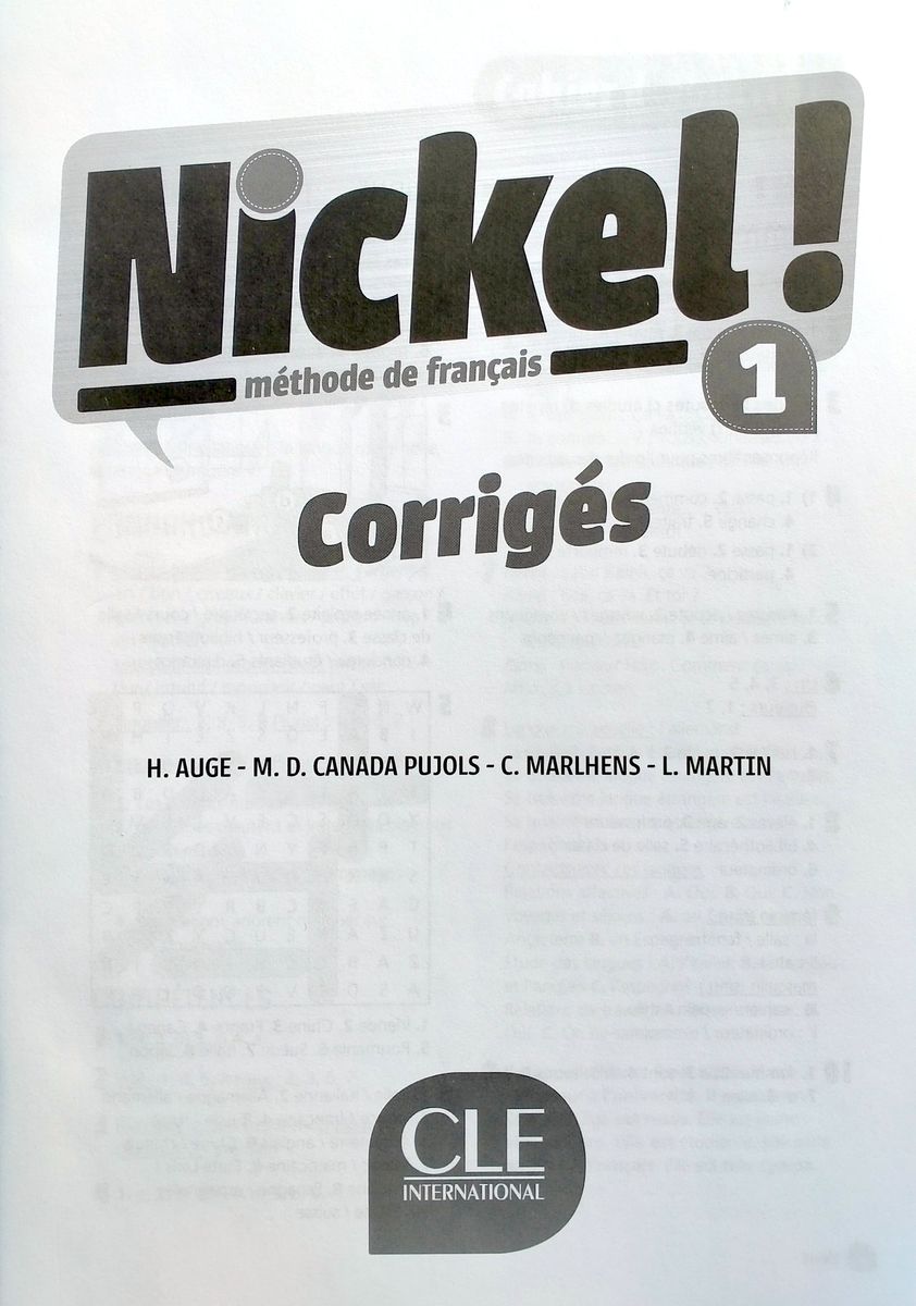Nickel! 1 Cahier d'exercices