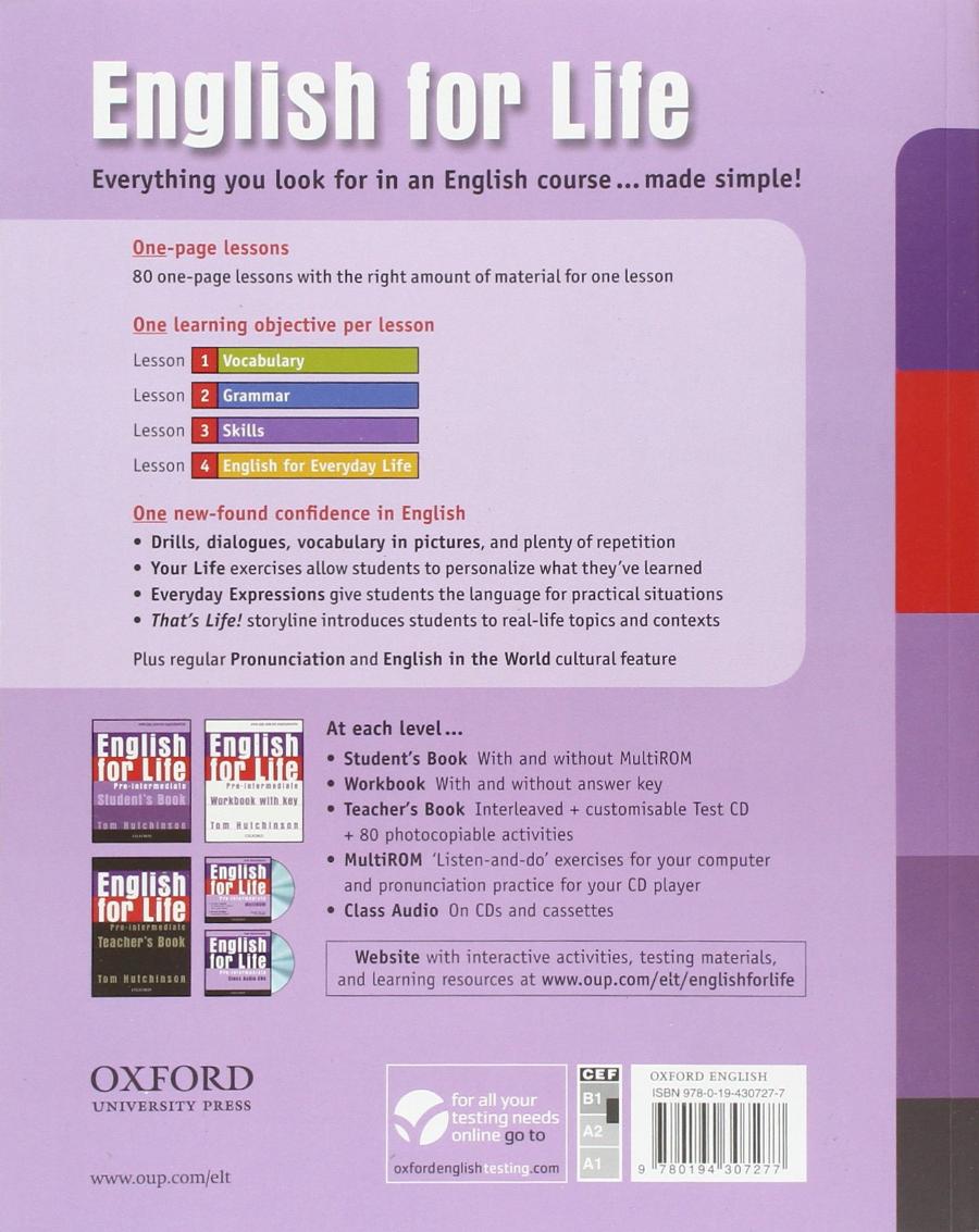 English for Life  Pre-Intermediate Student's Book