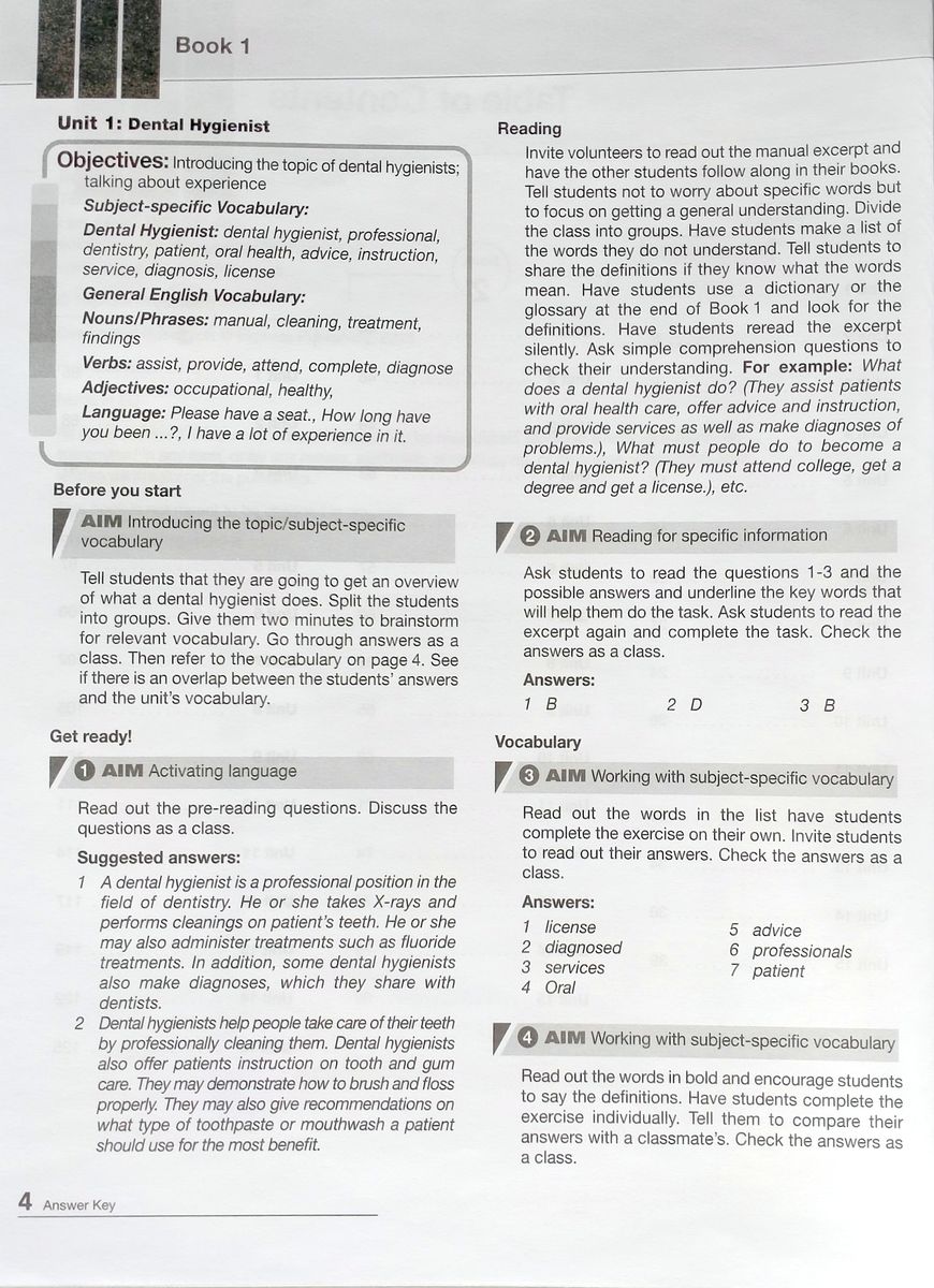 Career Paths Dental Hygienist Teacher's Guide