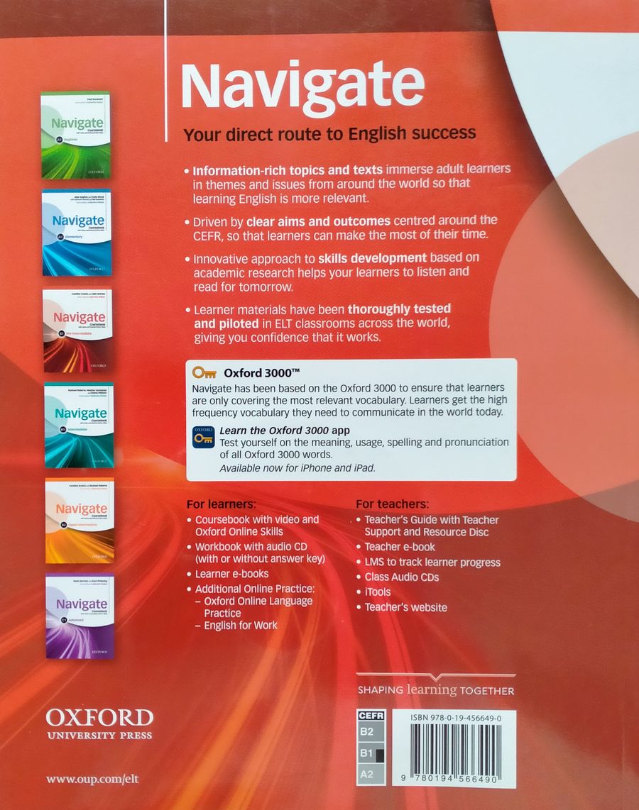 Navigate B1 Pre-Intermediate Coursebook with DVD and Oxford Online Skills  купить недорого в интернет-магазине - RELOD | ISBN 9780194566490