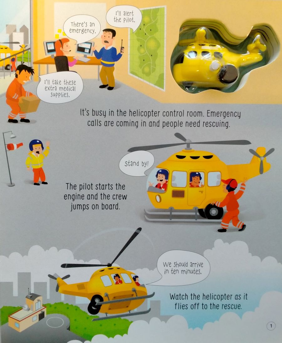 Usborne Wind-Up Busy Helicopter to The Rescue