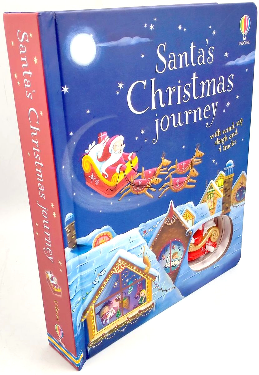 Santa's Christmas Journey with Wind-Up Sleigh