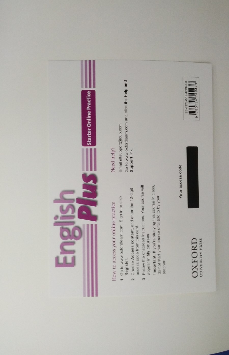 English Plus  Starter  Workbook with Online Practice