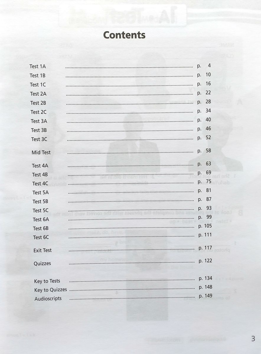 Right On! 2 Test Booklet