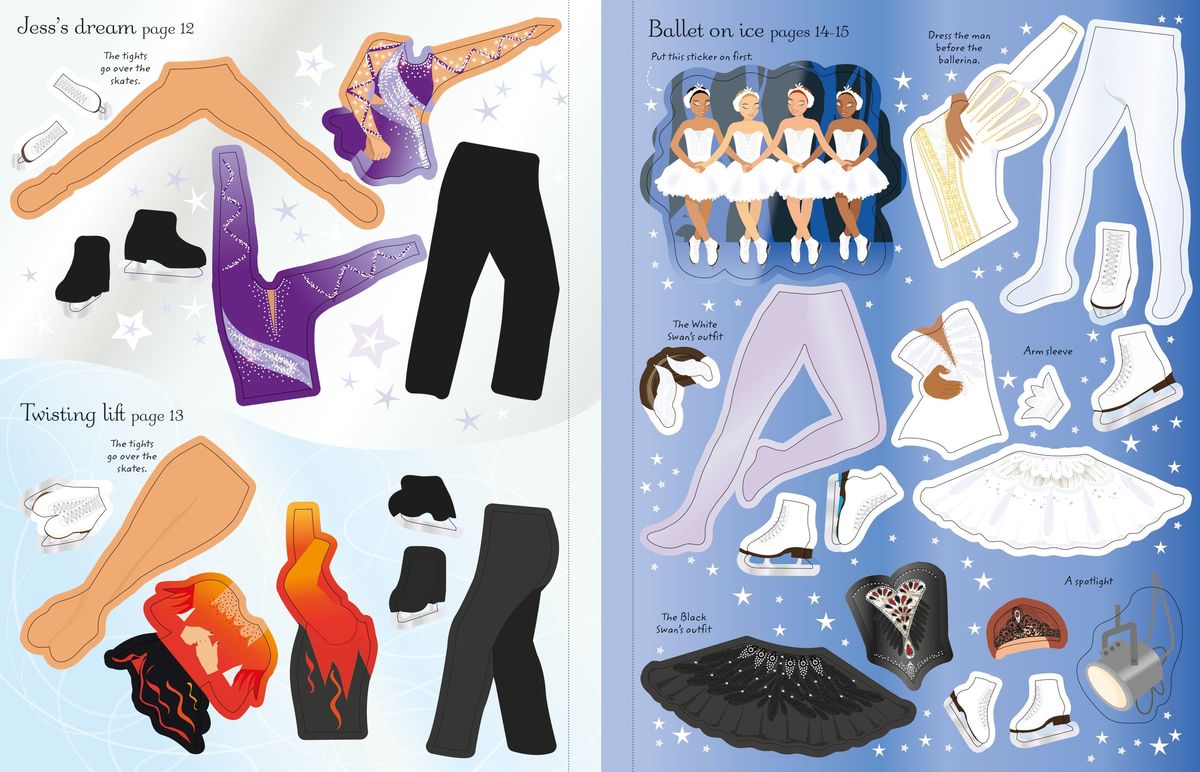 Usborne Sticker Dolly Dressing Ice Skaters